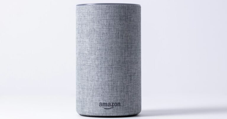 Compact speaker on a white table